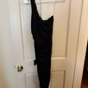 Lulu's Chic Black One-Shoulder Dress